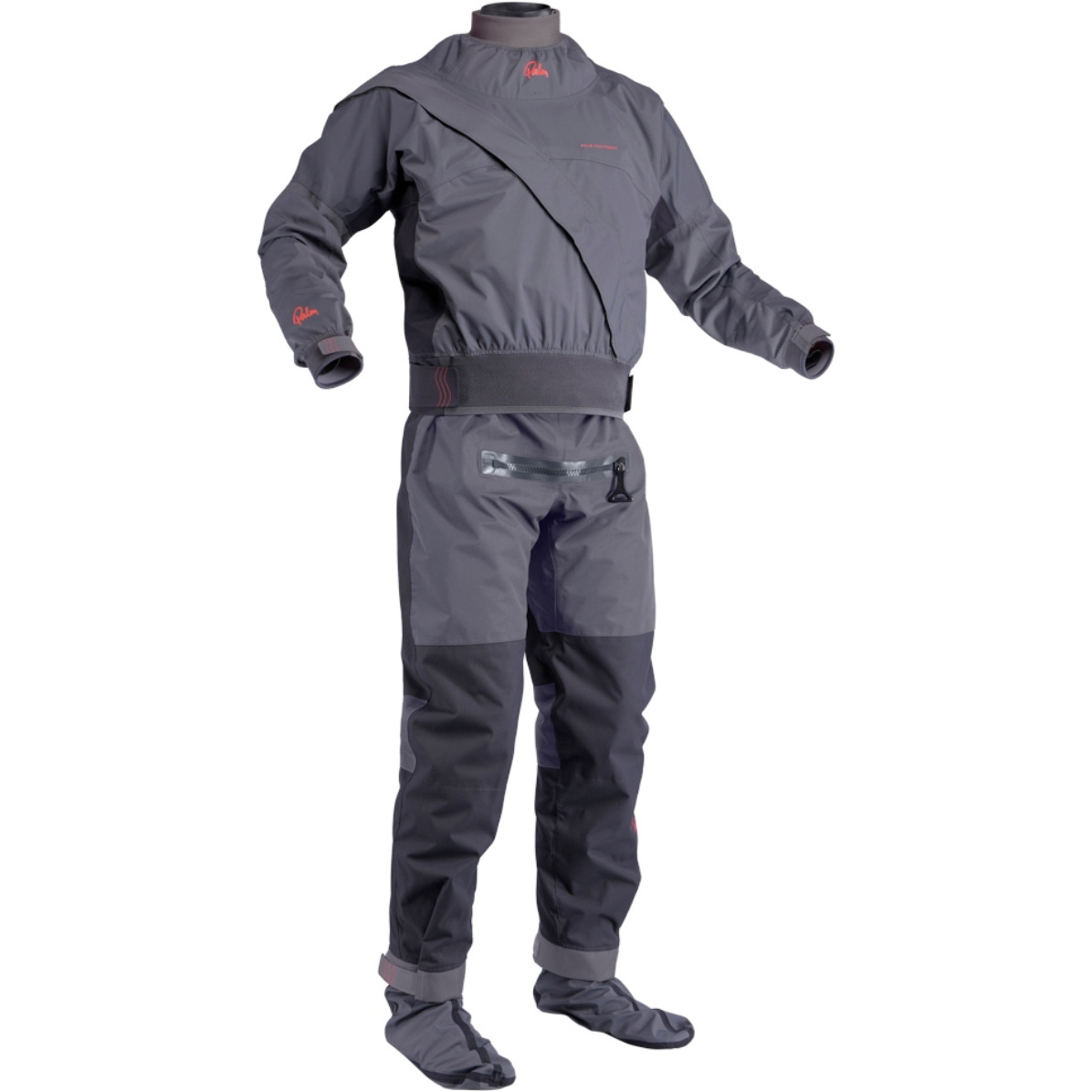 2026 Palm Mens Cascade Drysuit 13912 - Jet Grey / Black